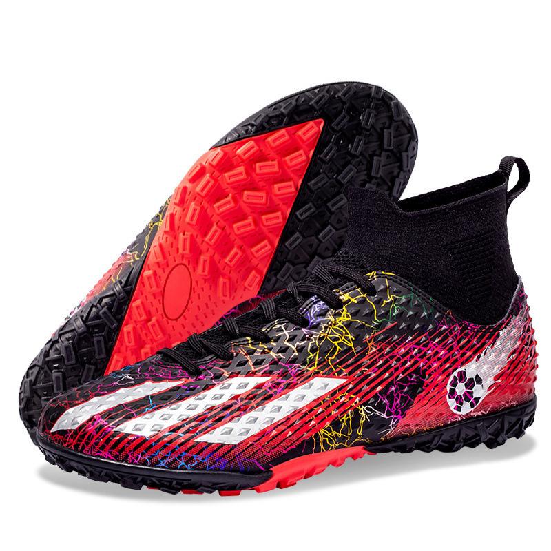 Amazon High-top Football Shoes for Boys and Girls TF Broken Nails AG Long Nails Adult Grass Training Shoes