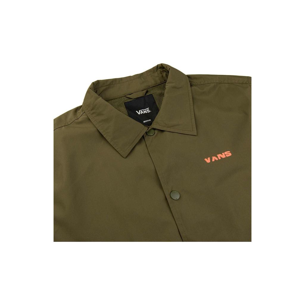Vans Chaqueta con Cuello Deportivo con Logo de Patrón Divertido Unisex Chaquetas Verde Militar VN0A5H8RKCZ