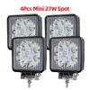 Car Led Light bar 27W 48w Led bar 16barra Square Spotlight Off Road LED Work Light 12V 24V for Car Truck 4X4 4WD SUV ATV