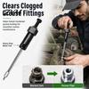 Grease Fitting Unclogger Tool Cleaning Tool, Clears Clogged Fittings by Hydraulic Pressure, Heavy Manual Clearing Duty Zerk Unclogger, Nipple Removal