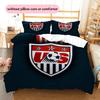 USMNT Pattern Bedding Quilt Set  Home Decoration  Gift (1 * Duvet Cover + 2 * Pillowcase  Without Core)