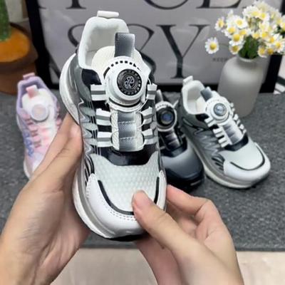 Children's Sports Shoes Breathable Mesh Swivel Buckle Medium and Large Children's Running Shoes Students' Soft-soled Casual Shoes