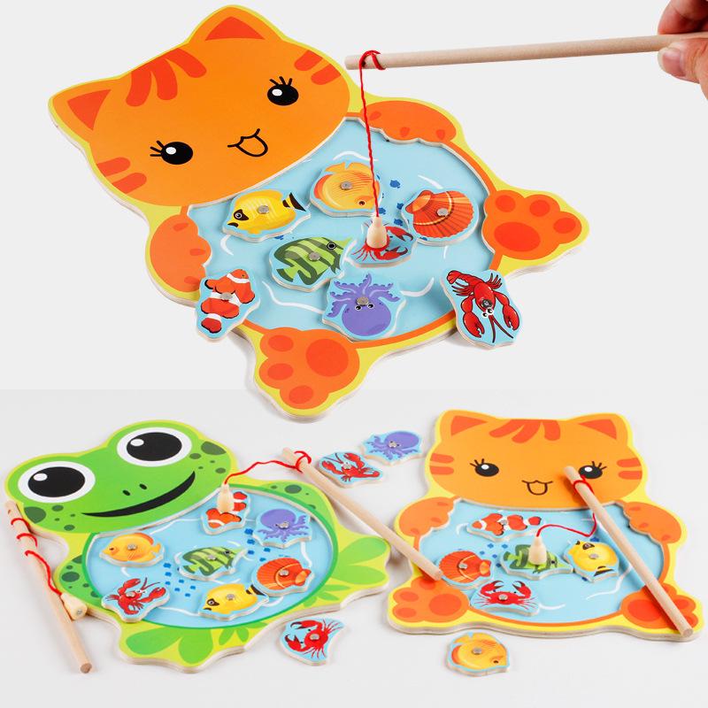 Kindergarten Magnetic Building Blocks & Fishing Game Set: Educational Toys for Parent-Child Interaction