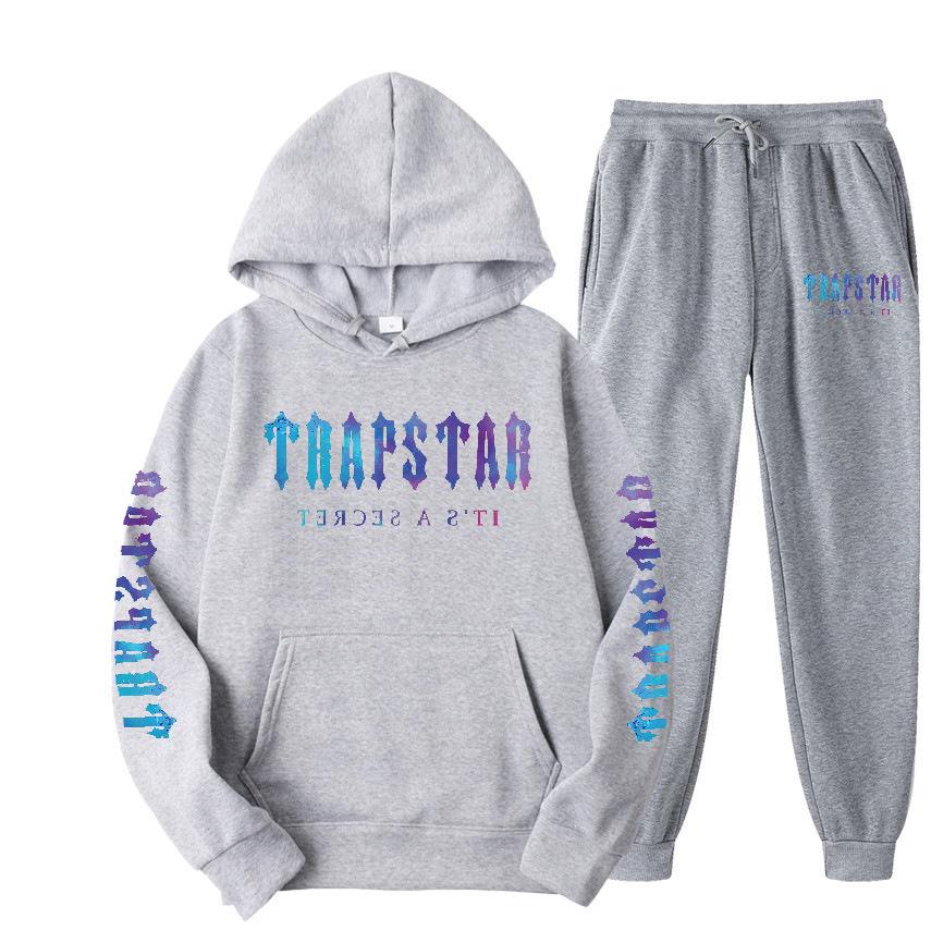 Cross-border New Sweater Set Trapstar Letter Casual Street Youth Fleece Sweater Sweatpants Sports Cover