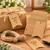 Kraft Paper Wavy Edge Hang Tags with Twine