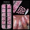14pcs Resin Rhinestones Colorful Transparent Assorted Sizes Mixed Mini Gems Nail Art DIY Accessories