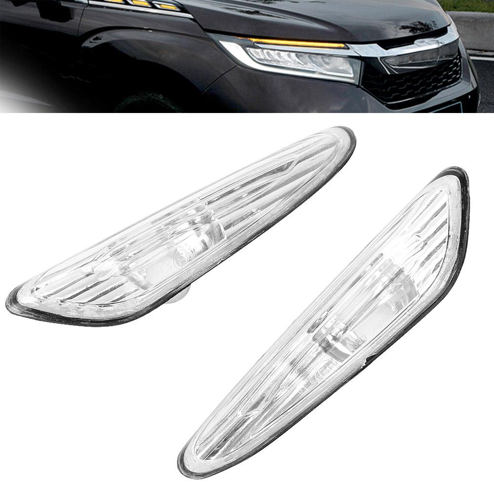 1 Pair Turn Signal Side Marker Lamp Cover 63137165915 63137165916 Fit for E46 325i Transparent