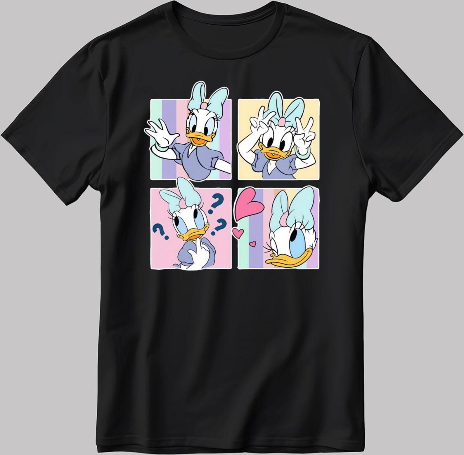 Disney Daisy Trip, Daisy Duck, Short Sleeve White-Black Men s / Women s T-Shirt DE38 M
