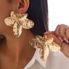 Ingemark Übertriebene Metall Blütenblatt Blume Hängeohrringe Damen Trend Vintage Unregelmäßige Piercing Ohrringe Grunge Schmuck Steampunk