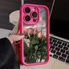 Applicable To Apple 16promax Mobile Phone Case New IPhone 15 Protective Case 13pro Trend 12 Pink Roses