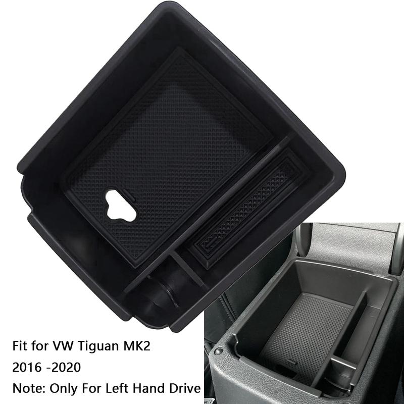 Car Center Console Tray Armrest Storage Box Organizer Tray Interior Accessories For VW Tiguan MK2 2016 2017 2018