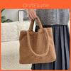 Trendy Korean Style Plush Shoulder Bag Spacious Tote Perfect For Everyday Use In Soft Colors