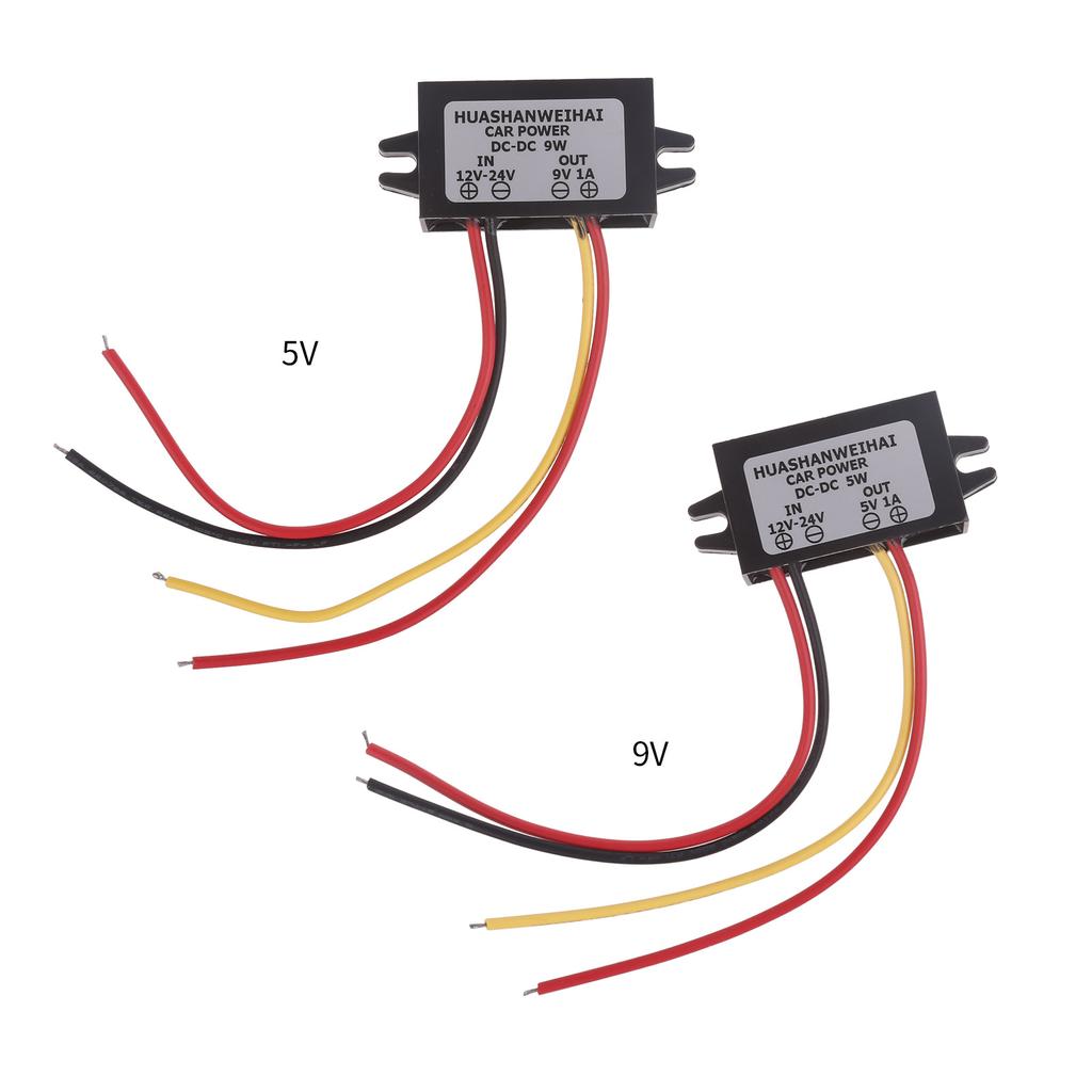 DC12-24V auf 5/9V Abwärts-Stromversorgungsmodul Effizienter Netzadapter Wandelt Spannung von 12V-24V auf 5V1A oder 9V1A um