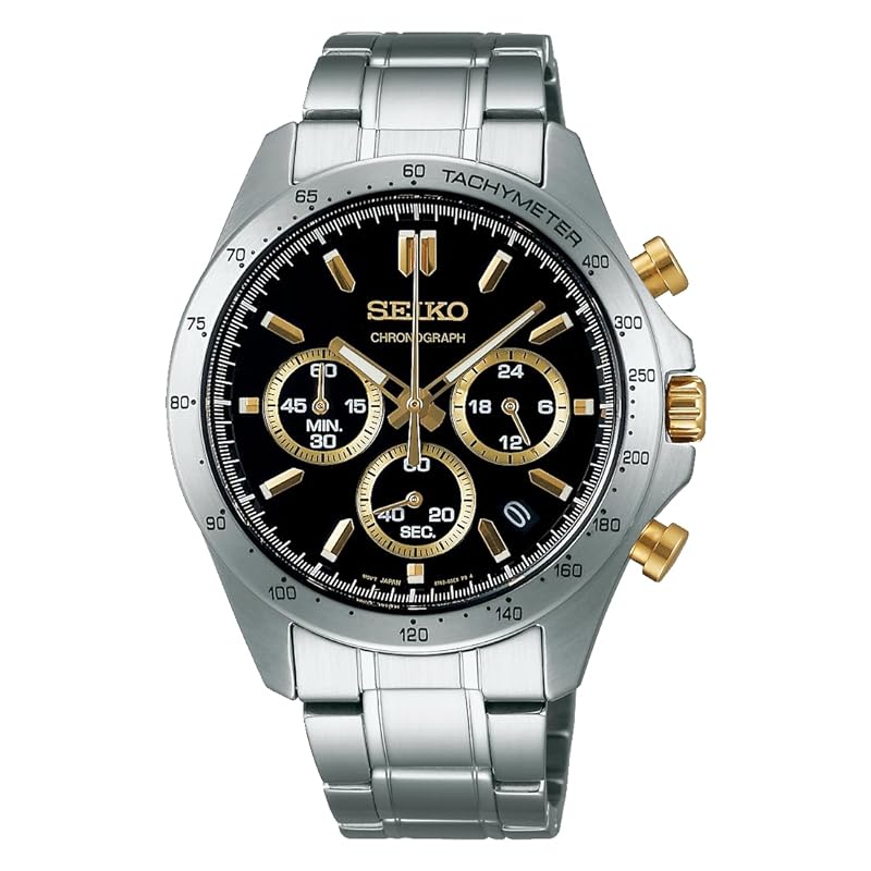 

[Seiko Watch] watch seiko selection Quartz chronograph (three horizontal eyes) SBTR015 men s silver