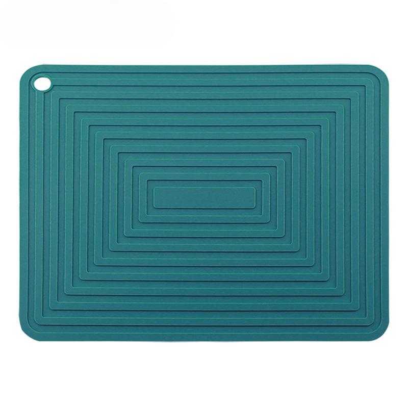 Large 29cm Silicone Pan Mat Square Thickened Heat Insulation Mat Non-slip Corrugated Kitchen Table Mat