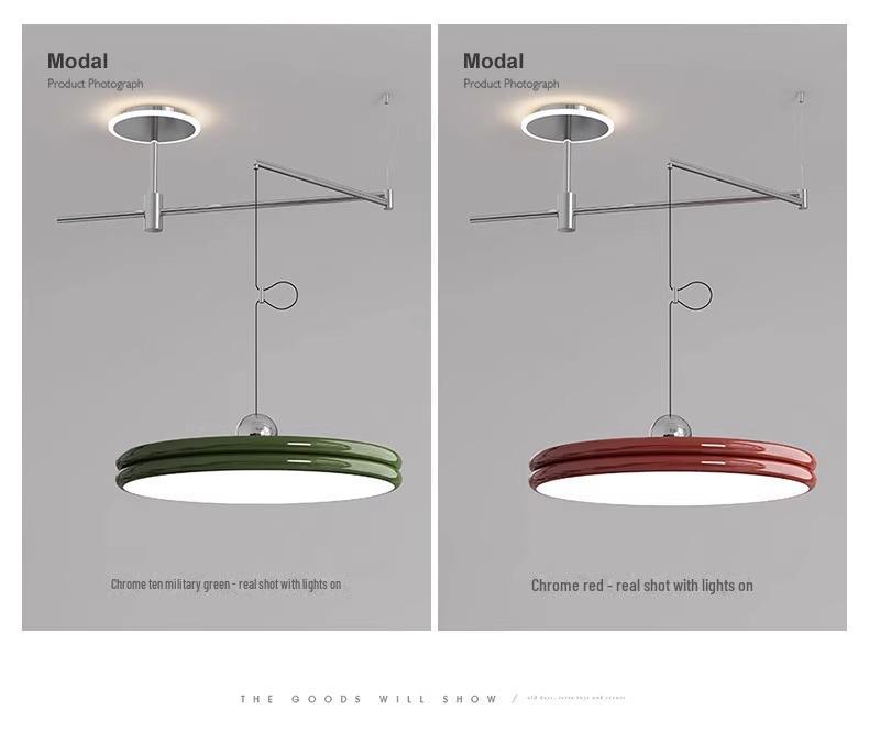 Modern UFO Chandelier: Adjustable Dining Room Light with Full Spectrum Eye Protection