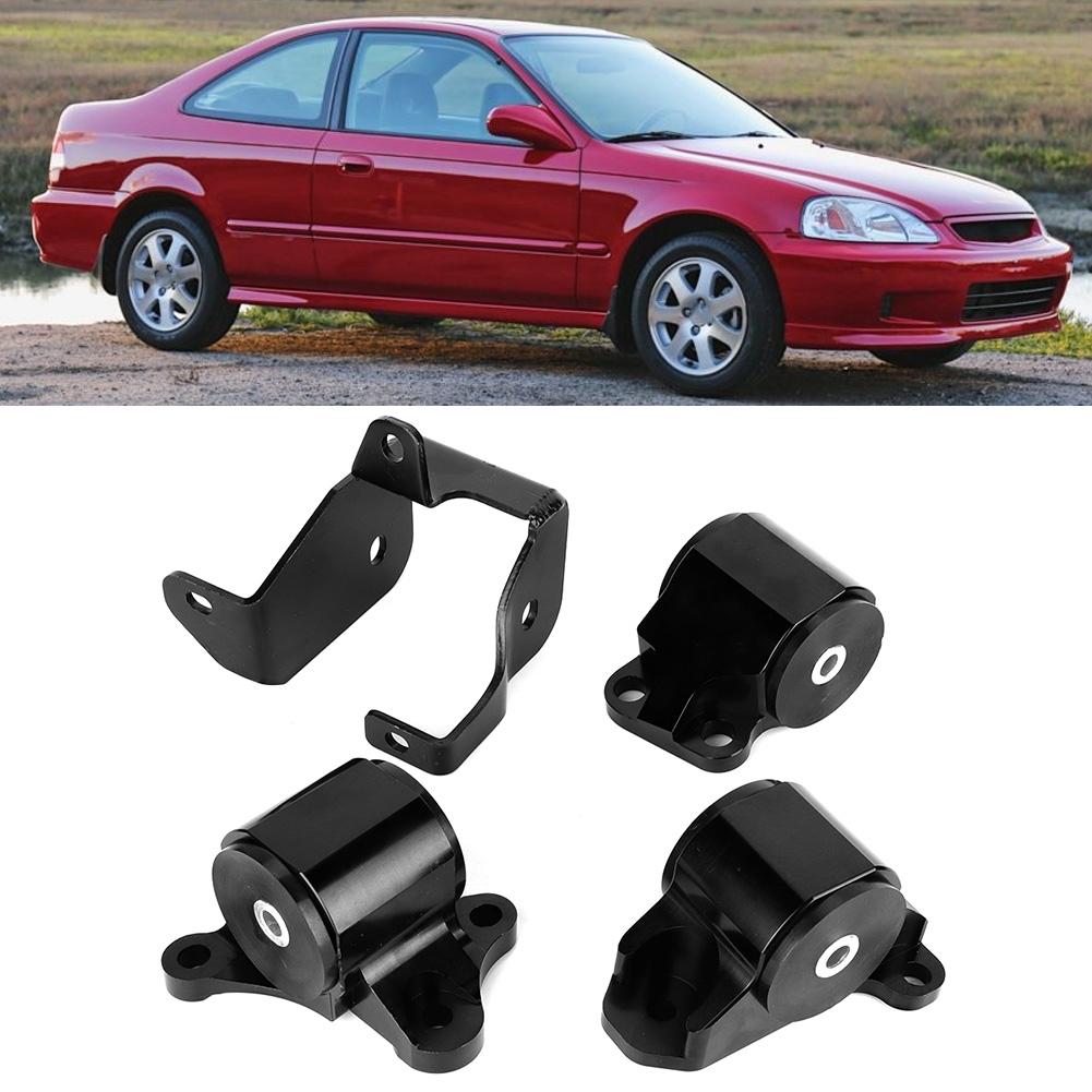 Aluminum B & D Series Engine Motor Mounts Bracket Kit Fit for Honda Civic 19962000 Black
