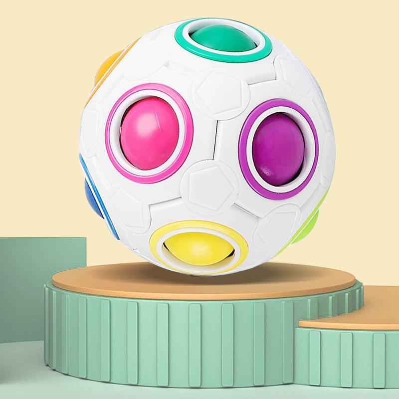 

Кубик Рубика Радужный Шар 12 Отверстий Переменные Интеллекта Кубик Рубика Декорум Шар Магическая Линейка Детские Развивающие Игрушки белый