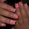 Pack of 24 Plastic False Nail Floral Dot Gradient Design Reusable Artificial Nail for Women Autumn Winter Fashion