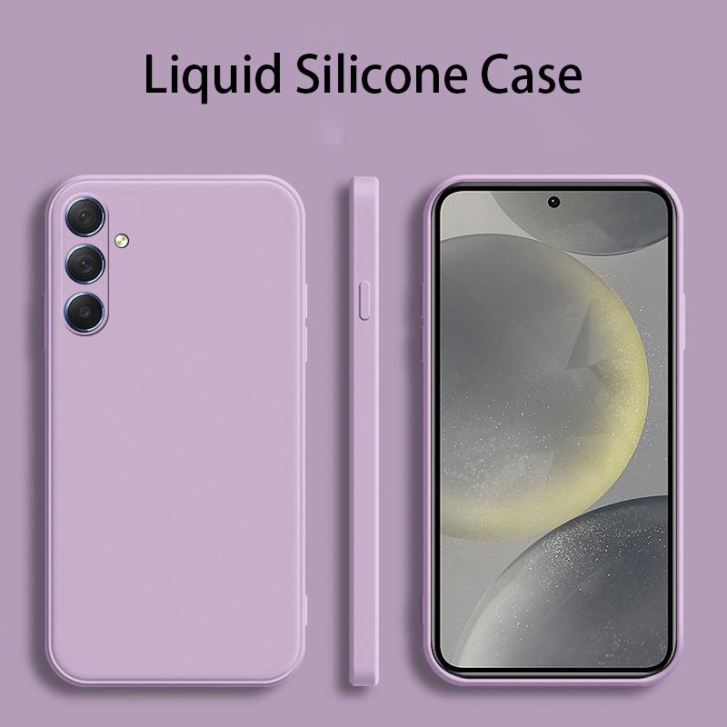 Square Liquid Silicone Phone Case for Samsung Galaxy A16 A26 A36 A56 5G Matte Soft Anti Drop Back Cover Fundas