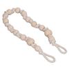 Boho Curtain Tiebacks Bohemian     Wood Rope Wide Application Curtain Holdbacks for Curtain Towel Paper