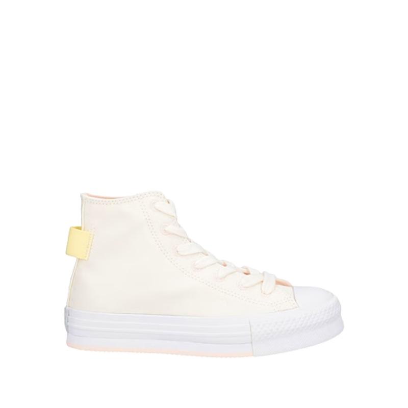 Converse Chuck Taylor All Star Round Toe Lace-Up Durable Shock Absorbing High-Top Canvas Shoes Women sneakers Beige A07104C