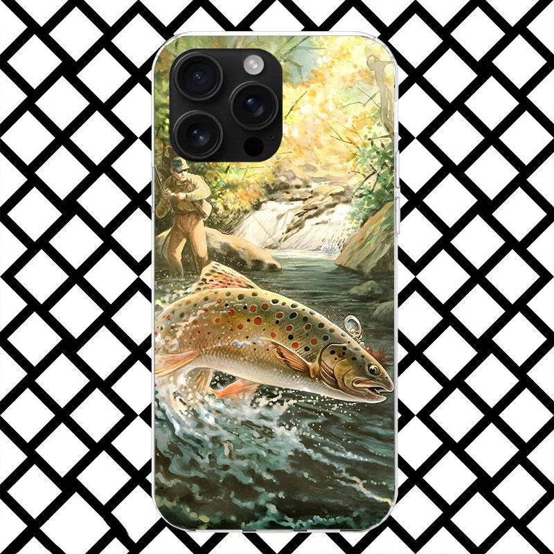 Carp Fish Fishing Rod Hook Phone Case for iPhone 17 Air 16 16E 15 14 Plus 13 Mini 12 11 Pro Max 7 8 + SE 2020 Soft Cover Fundas