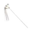Funny Cat Stick Toy Flexible Long Pole Cat Teaser Wand with Bell And Tassel Interactive Pom-Poms Teaser Wand for Indoor Cats