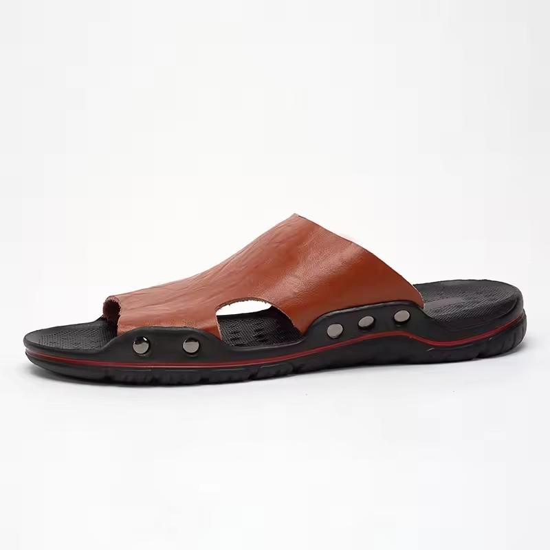 

Сандалии Мужские Кожаные Классические Модные Летние Мужские Шлепанцы Удобные Мягкие из ПУ Кожи Легкие Мужские Пляжные Шлепанцы Слайды 39 коричневый