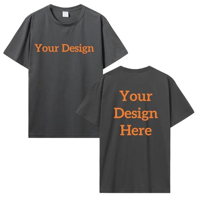 Men s DIY Customizable Pure Cotton Short Sleeve T-Shirt L