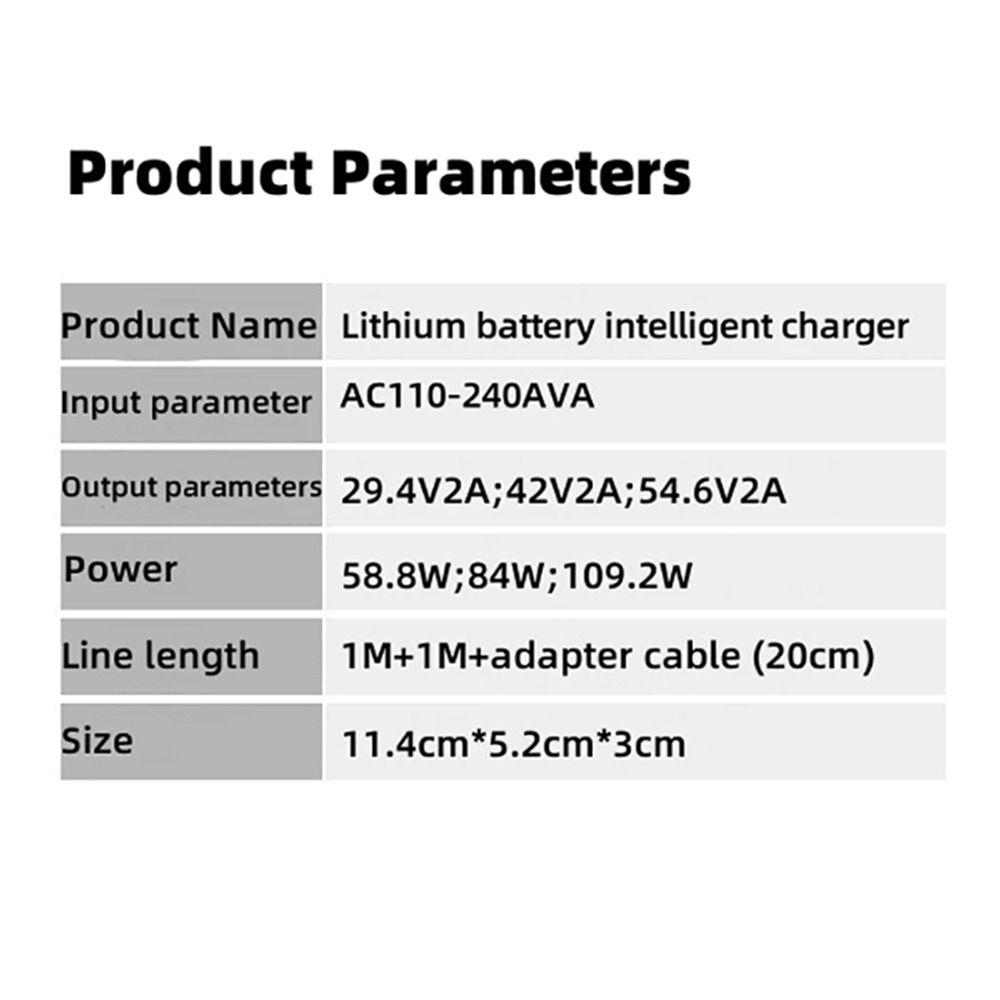 1Set US/EU/UK Plug Electric Scooter Power Adapter AC 100-240V DC 42V 2A Electric Scooter Accessories Black Charging Converter