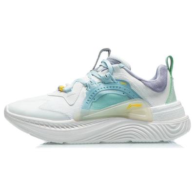 Li Ning Starfire Tejido Cuero Sintético Deportivo Absorción de Impactos Antideslizante Resistente al Desgaste Transpirable Ligero Zapatillas Casuales de Caña Baja AGLR092-4