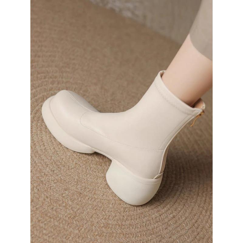 Autumn and Winter New styles fashion High heels Women's boots zipper round toe Square heel Modern Boots high 6cm size 34-43