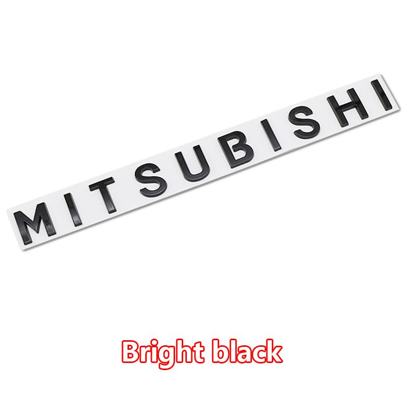 3D Mitsubishi Car Front Hood Emblem Badge Sticker For ASX Lancer 10 9a Pajero Outlander 2013 Sport L200 Expo Alphabet Styling