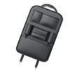 Car Back Seat Organizer Multifunctional PU Leather Space Saving Auto Back Seat Storage Bag Protector Kick Mat
