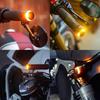 2 Stück Motorrad LED Lenkerlicht Lenkerende Blinker für Auto LED Blinker Universal Lenkergriff Stecker Seitenmarkierungsleuchte