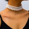 Fashion Bohemian Multi-Layer Necklace, Cold Temperament, Pearl Beaded Necklace For Women