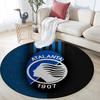 Atalanta BC Printed Round Rug, Non Slip Washable Circular Carpet For Living Room Bedroom Playroom, Sports Fan Decor, Holiday Birthday Gift