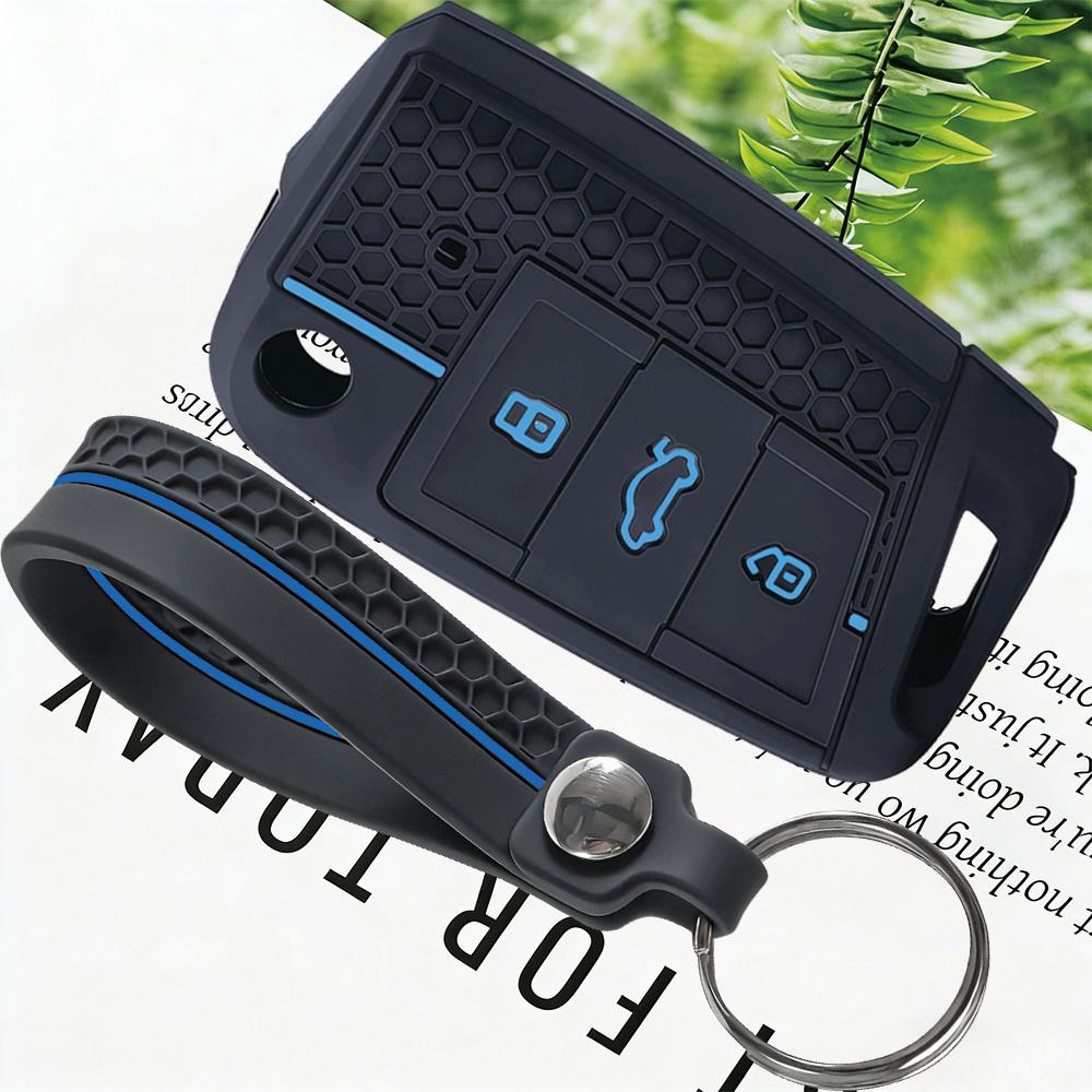 Car Key Case Cover Keychain For VW Golf GTI POLO Touran Tiguan for Skoda Octavia Kodiaq Fabia for Seat Ibiza Leon Ateca Arona