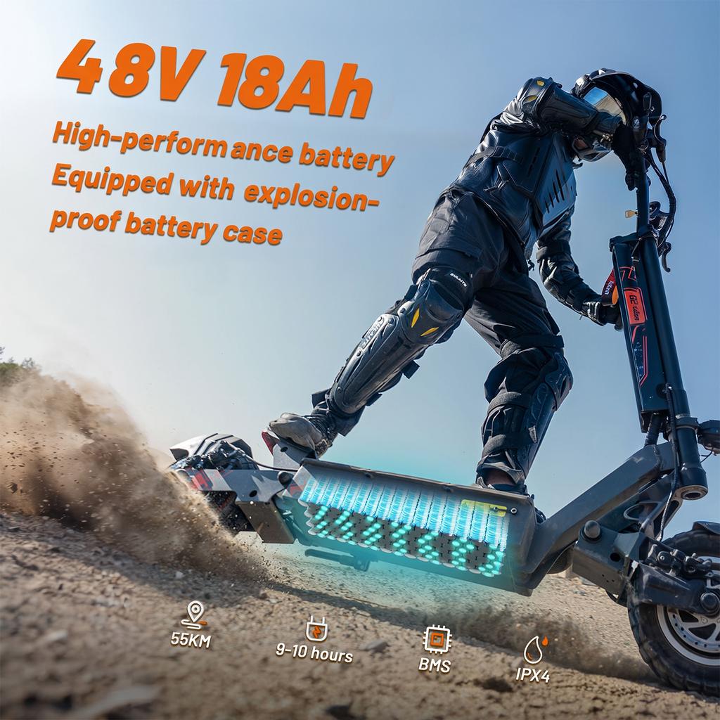 Monopattino Elettrico Pieghevole Kukirin G2 Ultra 800Wx2 Doppio Motore Monopattino Elettrico Adulto Velocità Massima 55Km/h 48V 18AH Autonomia 55KM Carico 120Kg