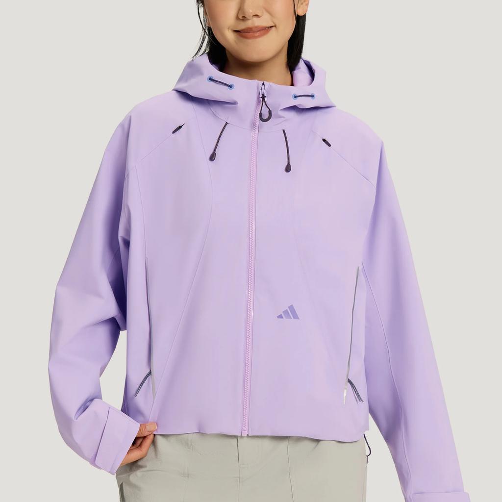 adidas Multi Short Rain Outdoor Breathable Sports Loose Hooded Hiking Waterproof Jacket Women Jacket LE6925