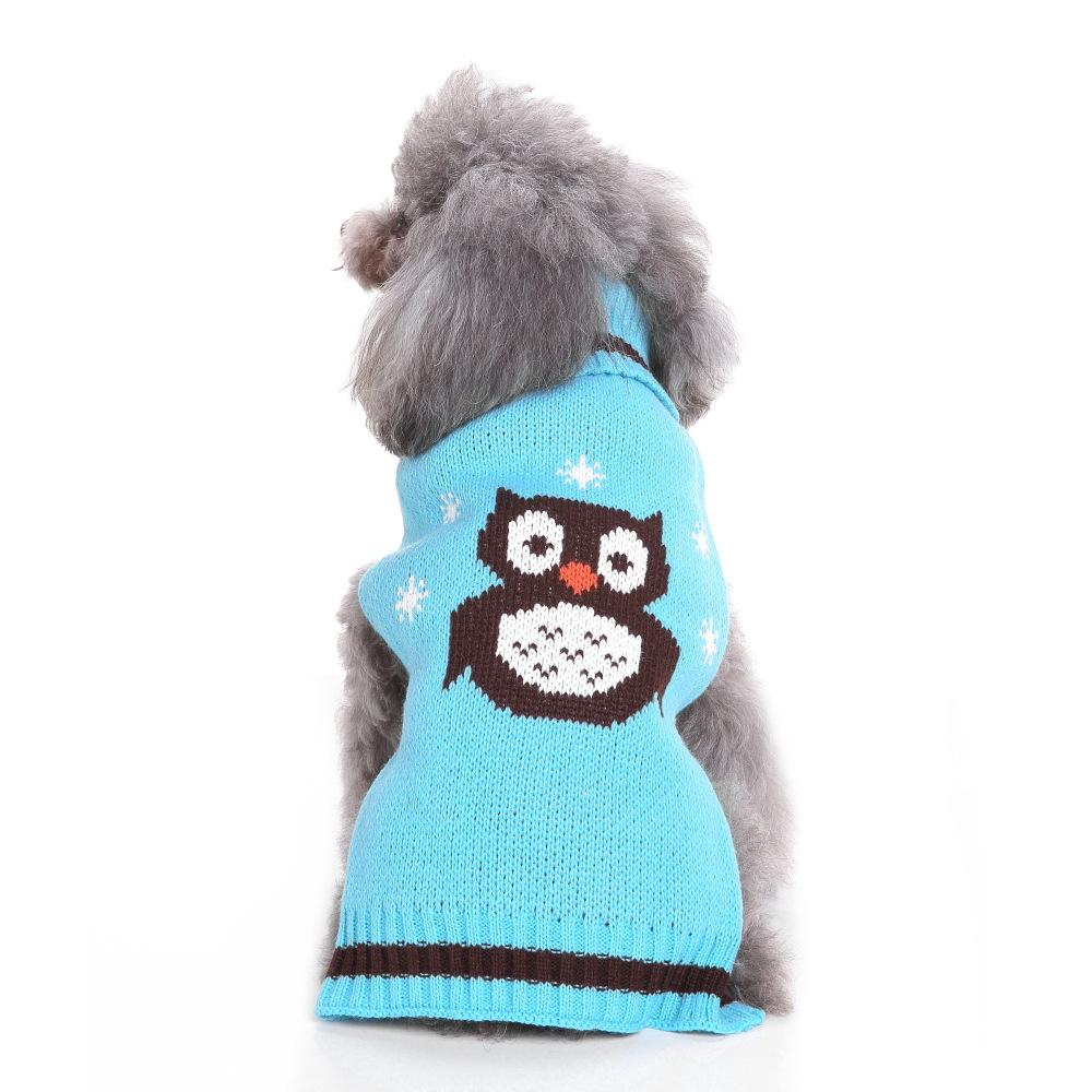 Dog Sweater Pet Clothing Knitted High Collar Christmas Sweater Autumn and Winter Clothing Small and Medium Dog Warm Sweater