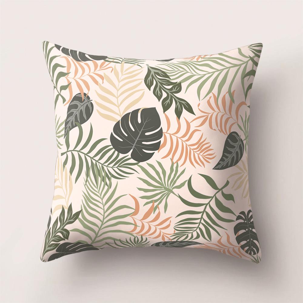 Tropical Rainforest Leaves Flowers and Plants Animals Printed Pattern Pillowcase Air Cushion Cover