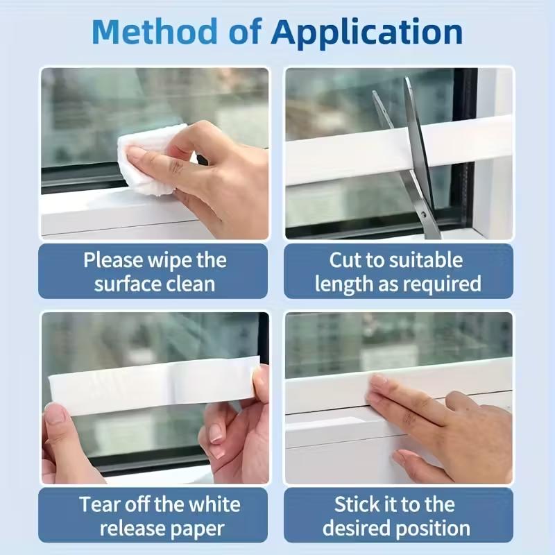 1PC 2/4m Window Anti-Condensation Strips Glass Water Absorb Stickers Window Condensation Absorbent Strips Moisture Absorbers