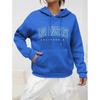 Autumn and Winter Sweater Women's Plush Hooded Pullover Loose Print Large Thin Velvet Coat Ins Fashionable Women