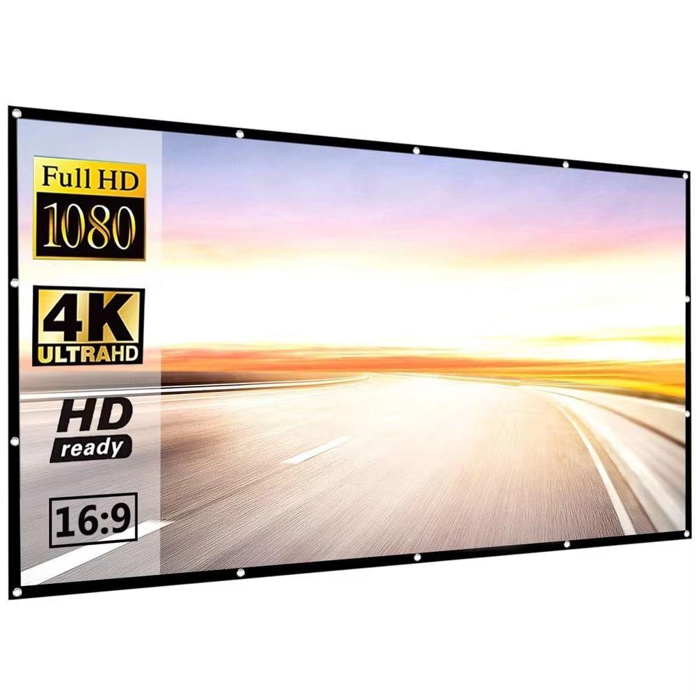 Video Equipments Foldable Projection Screen 16:9 Folding Soft Screen Projector Screen  Outdoor