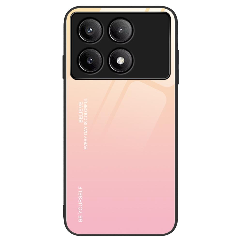 For Xiaomi Poco F6 Pro 5G/Redmi K70 5G/K70 Pro Case Tempered Glass Phone Cover Gradient Color