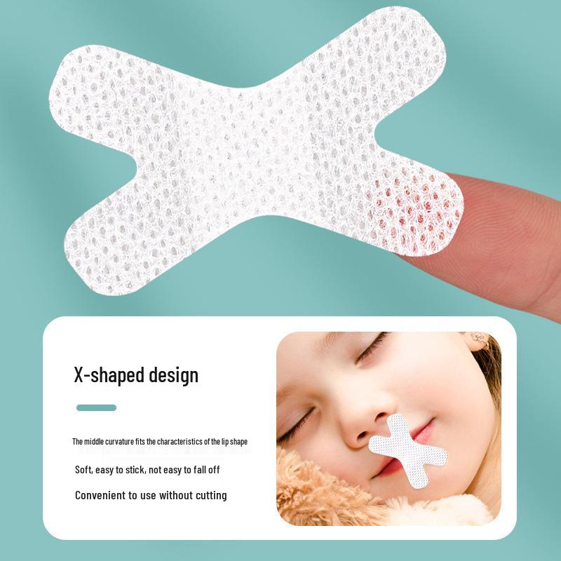 X-Type Breathable Cotton Mouth Patch for Nighttime Mouth Closure