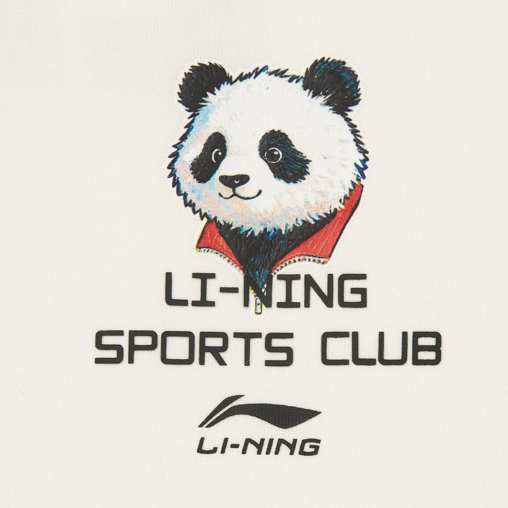 Men's Li-Ning Sports Life Collection T-Shirts Unisex Ivory Crew Neck Moderate Straight Fit