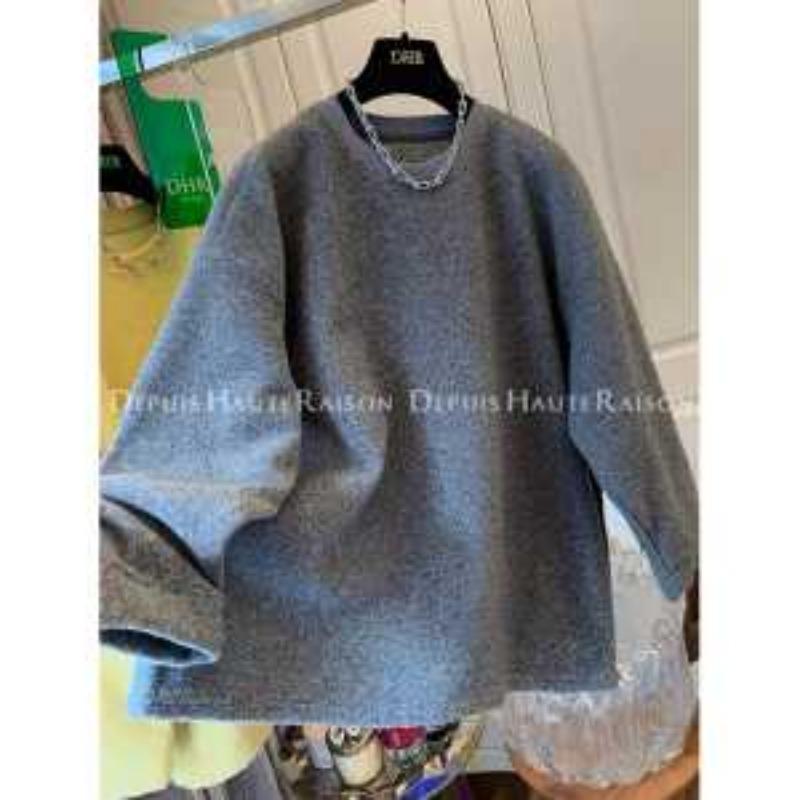 Lamb Wool Soft Velvet Sweatshirt Women's Autumn Winter Flesh-covering Top